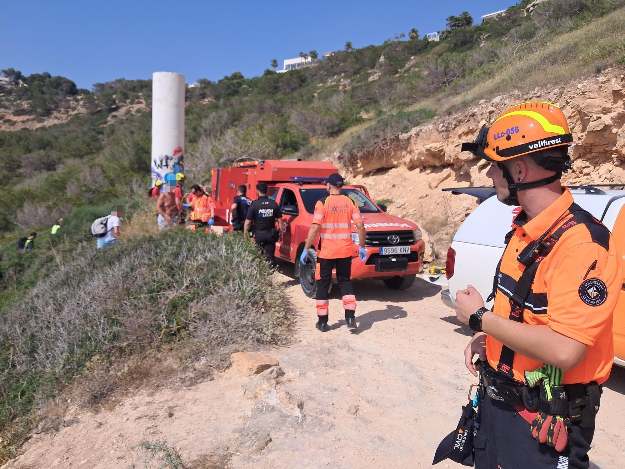 Rescate de un hombre que cayó por un acantilado en Llucmajor