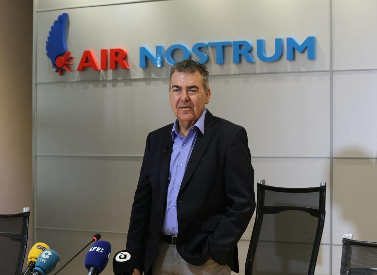 Carlos Bertomeu, durante la presentación de los resultados de Air Nostrum.