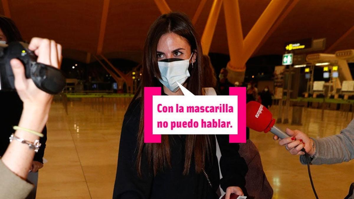 Alexia Rivas llegando al aeropuerto de Barajas tras su participación en 'Supervivientes'