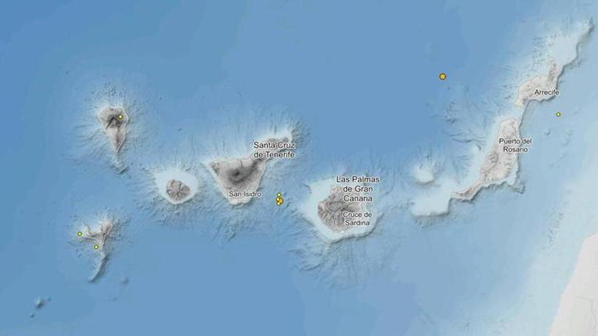 Registro de terremotos de esta semana
