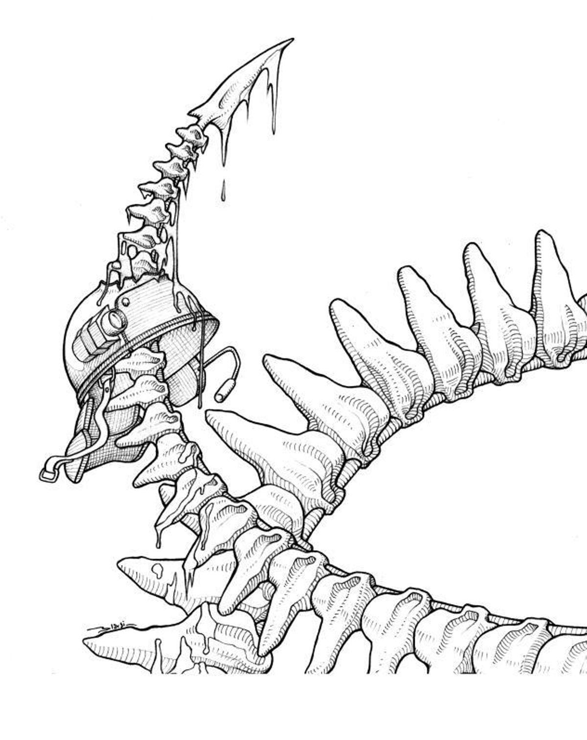 Boceto de la ilustración para el 35 aniversario de ‘Aliens. El regreso’.