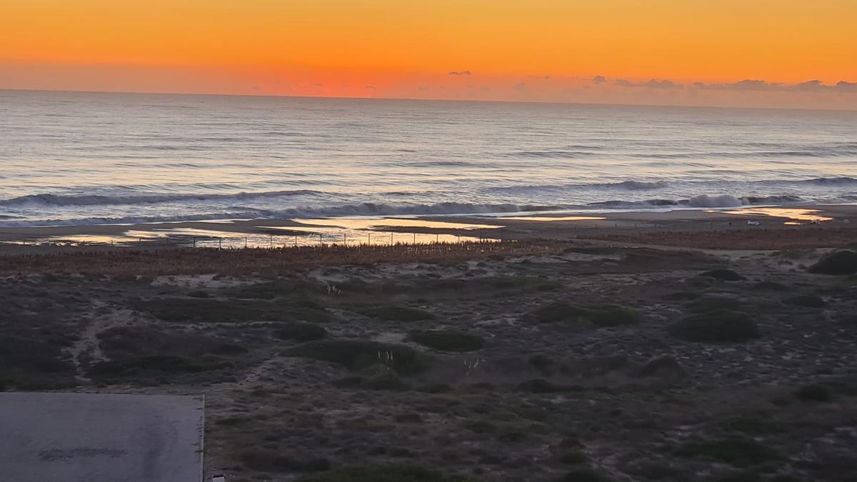 Las playas del sur en una imagen difundida por los vecinos del Saler