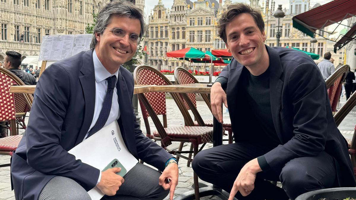 Borja Verea y el vicealcalde de Bruselas, Ceulemans
