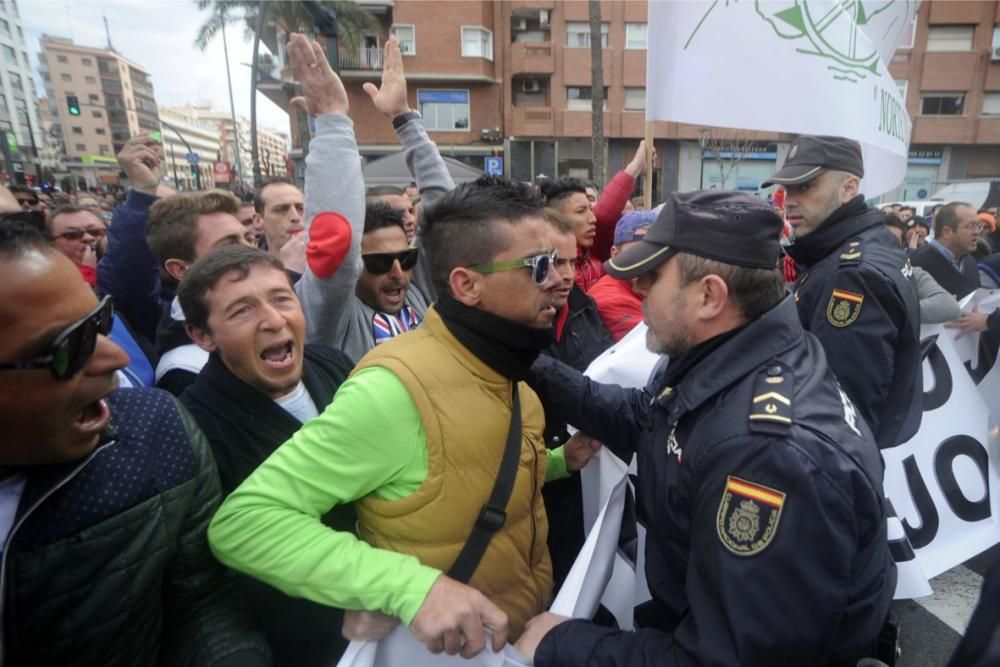 Manifestación en Murcia de los agricultores