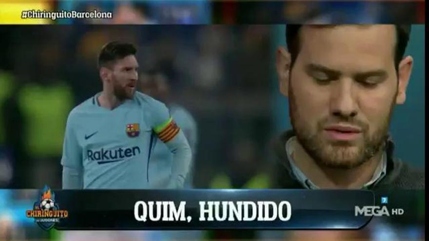 No te pierdas la cara de Quim Domènech tras la eliminación del Barça en el Chiringuito