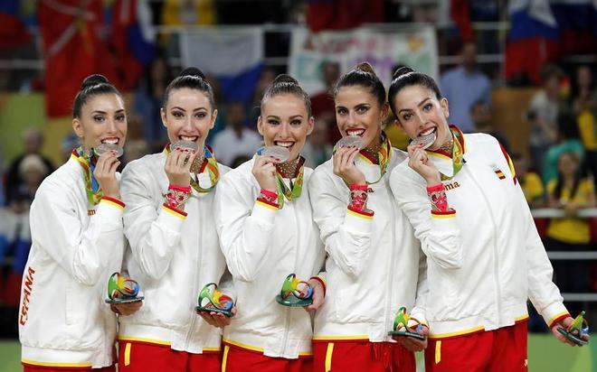 El equipo español de Gimnasia Rítmica, plata en juegos de #Rio2016