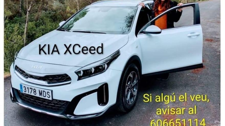 Publicación del Ayutamiento de Rugat con los modelos de los coches robados.