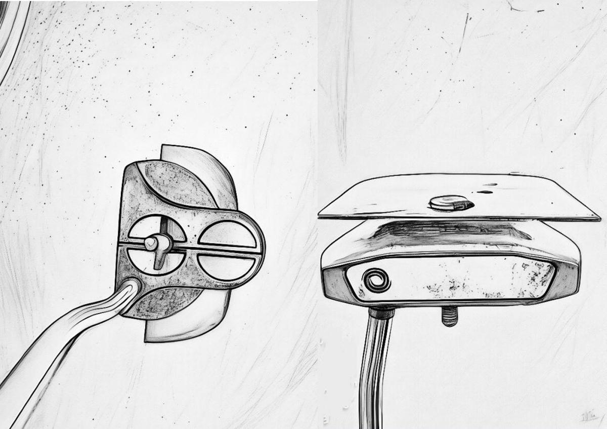 Boceto del Iniesta Putt que permite golpear la bola en el green siempre en línea recta, sin desvíos.