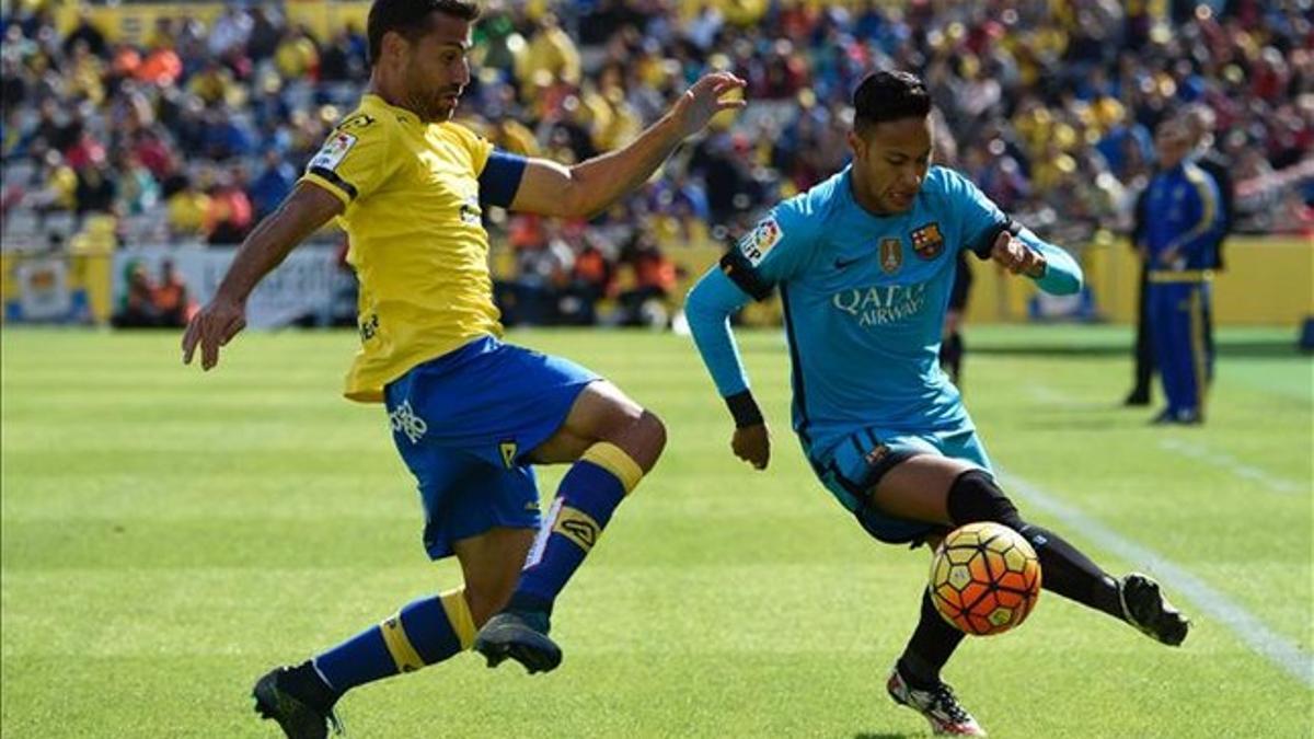Neymar no ha estado especialmente acertado esta tarde en Las Palmas