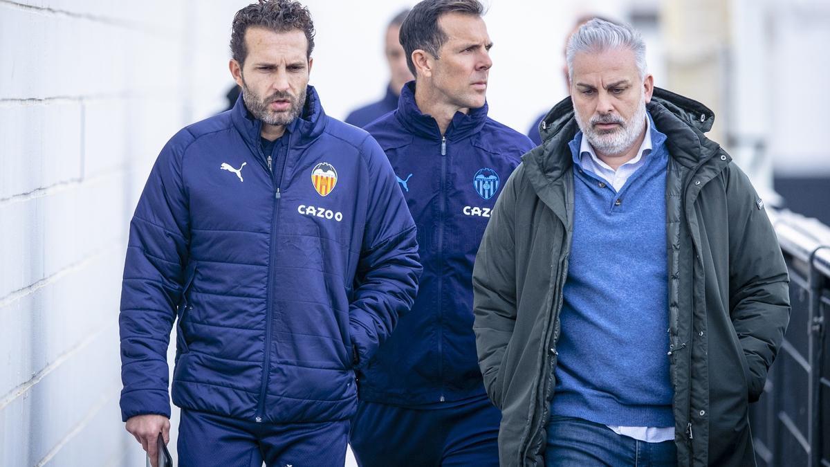 Rubén Baraja junto con Carlos Marchena en su primer día