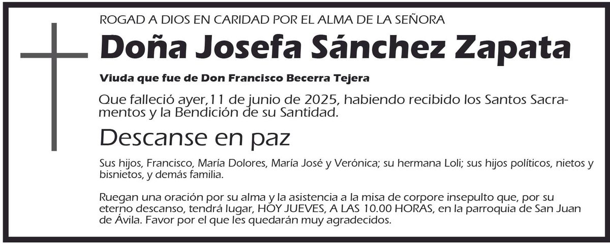 Josefa Sánchez Zapata