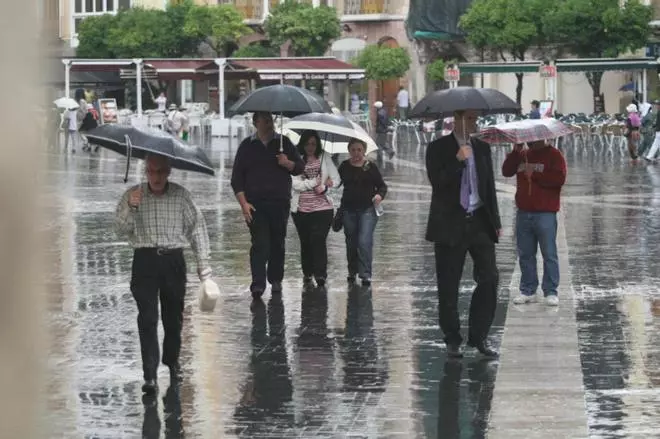 La Aemet amplía la alerta amarilla por lluvias en la Región al día de Año Nuevo