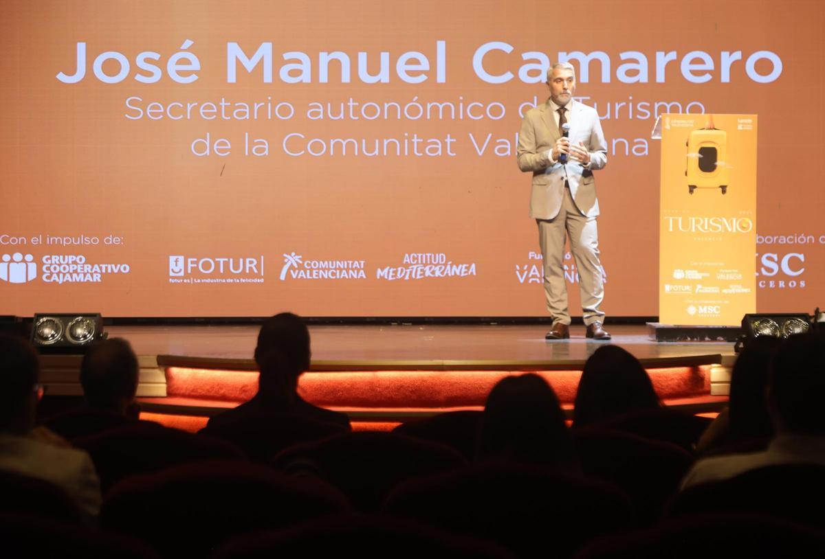 José Manuel Camarero durante su discurso de clausura de los II Premios Turismo.