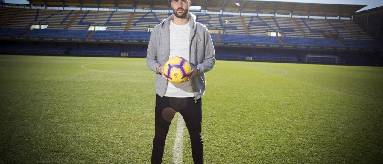 Iborra, en el estadio de la Cerámica, el pasado jueves.