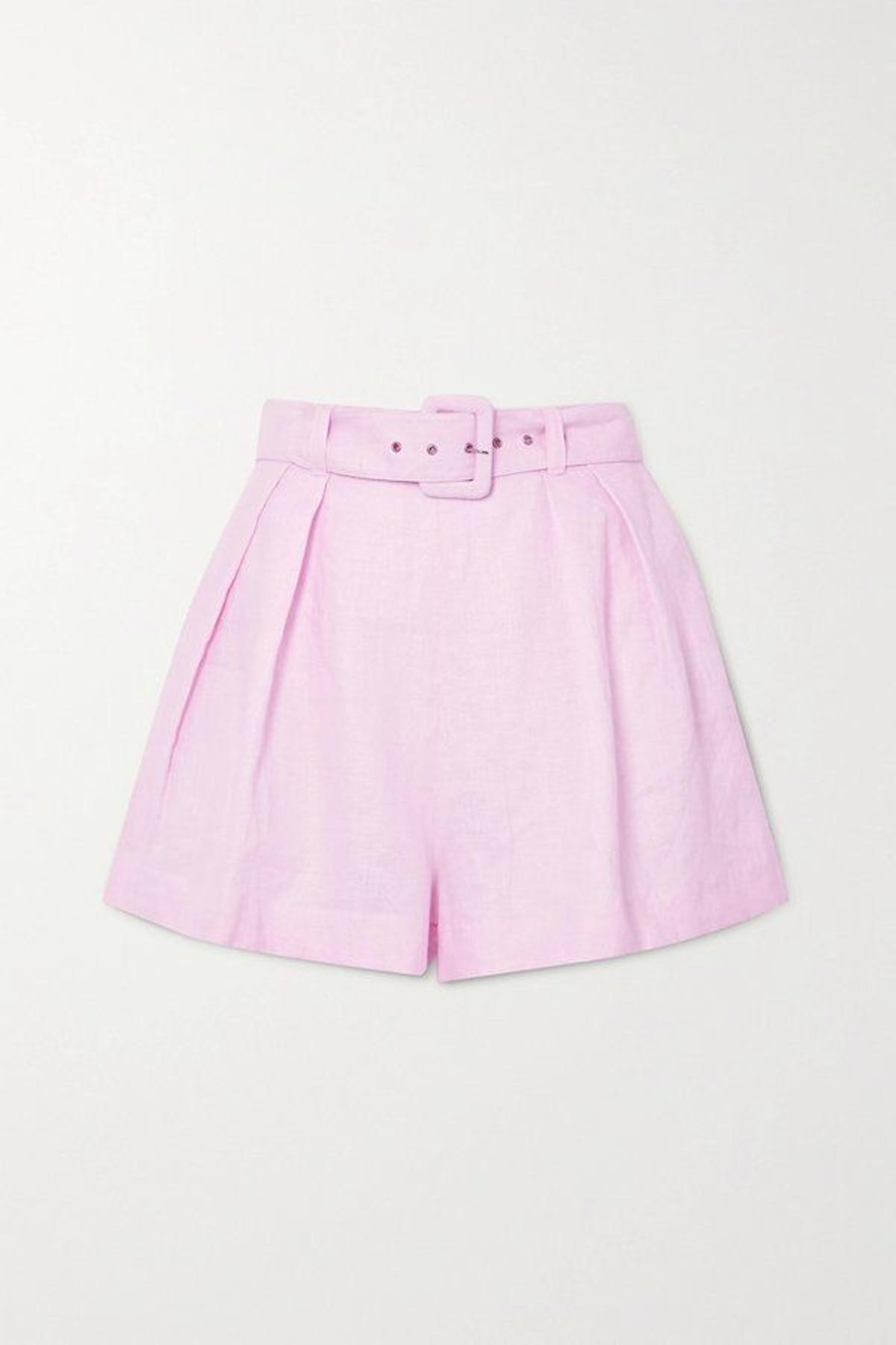 El short de talle alto rosa