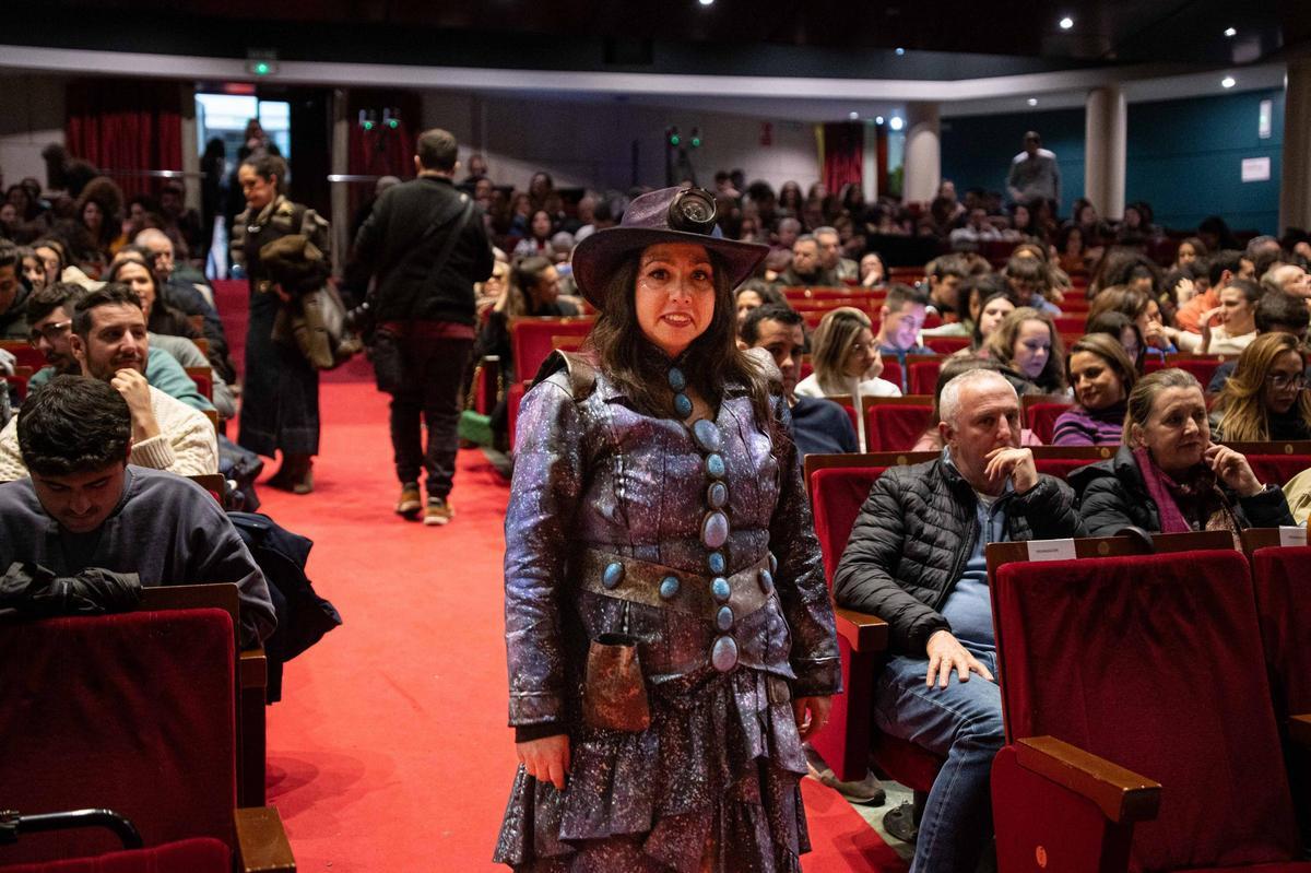 Crystina Martínez 'Gotchy' en el teatro López de Ayala el viernes tras actuar con La Castafiore.