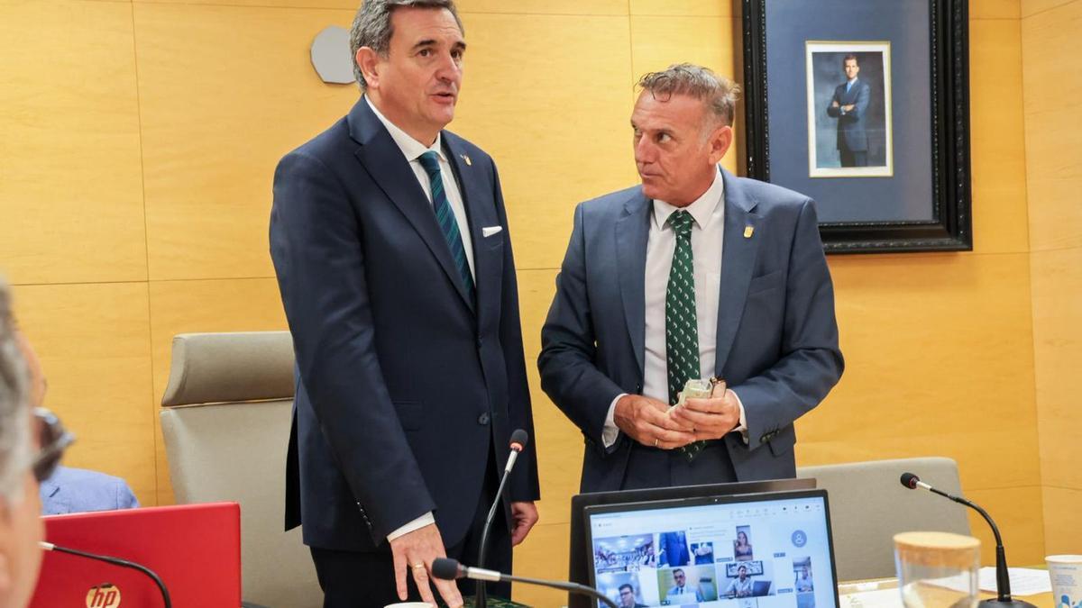 Félix Romero, en un momento de su toma de posesión como presidente de la Mancomunidad.