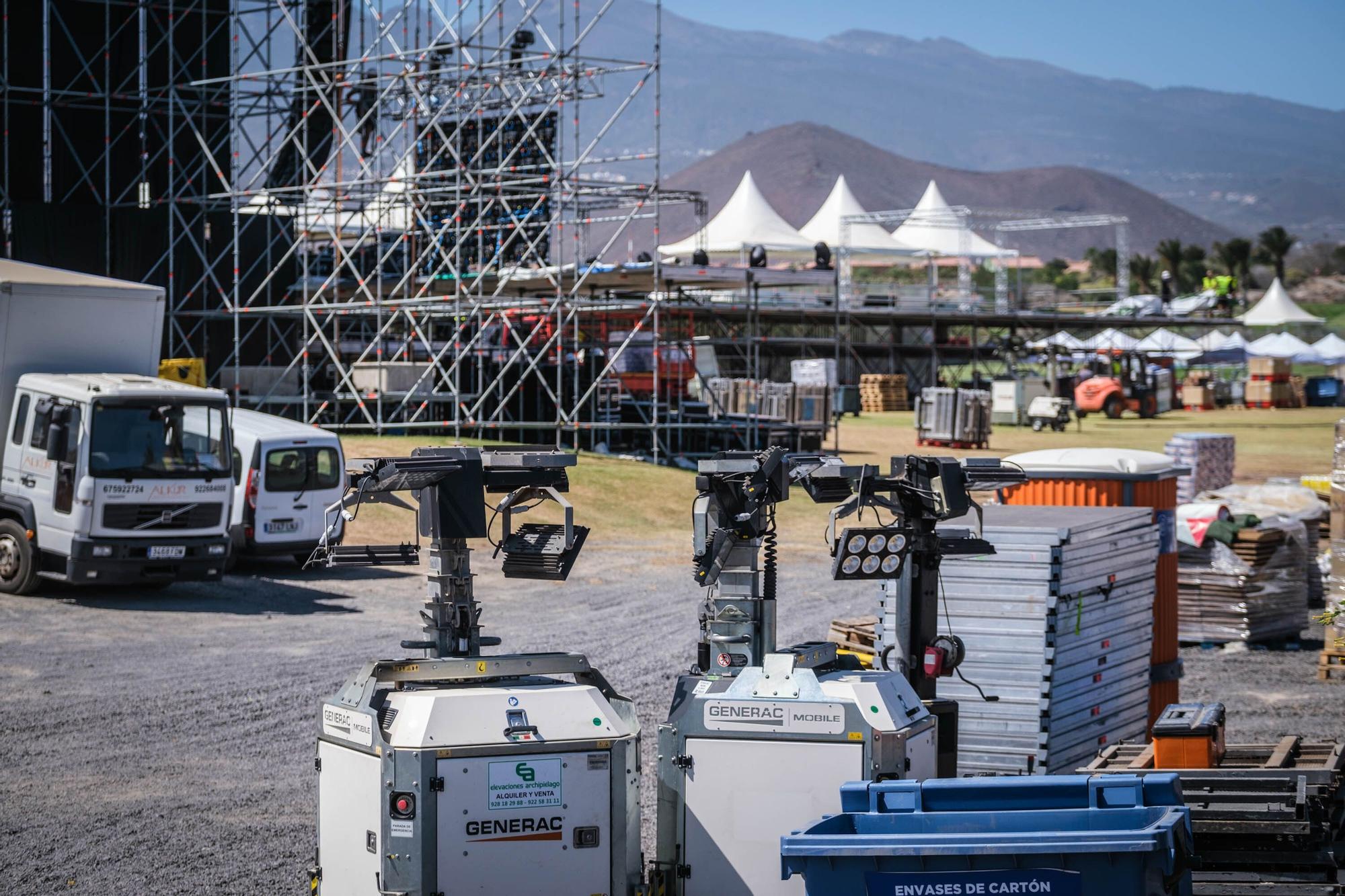 Escenario del festival de reguetón en San Miguel de Abona