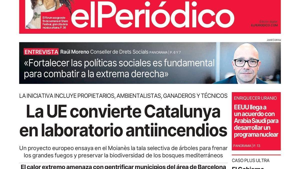 La portada de EL PERIÓDICO del 23 de julio de 2026