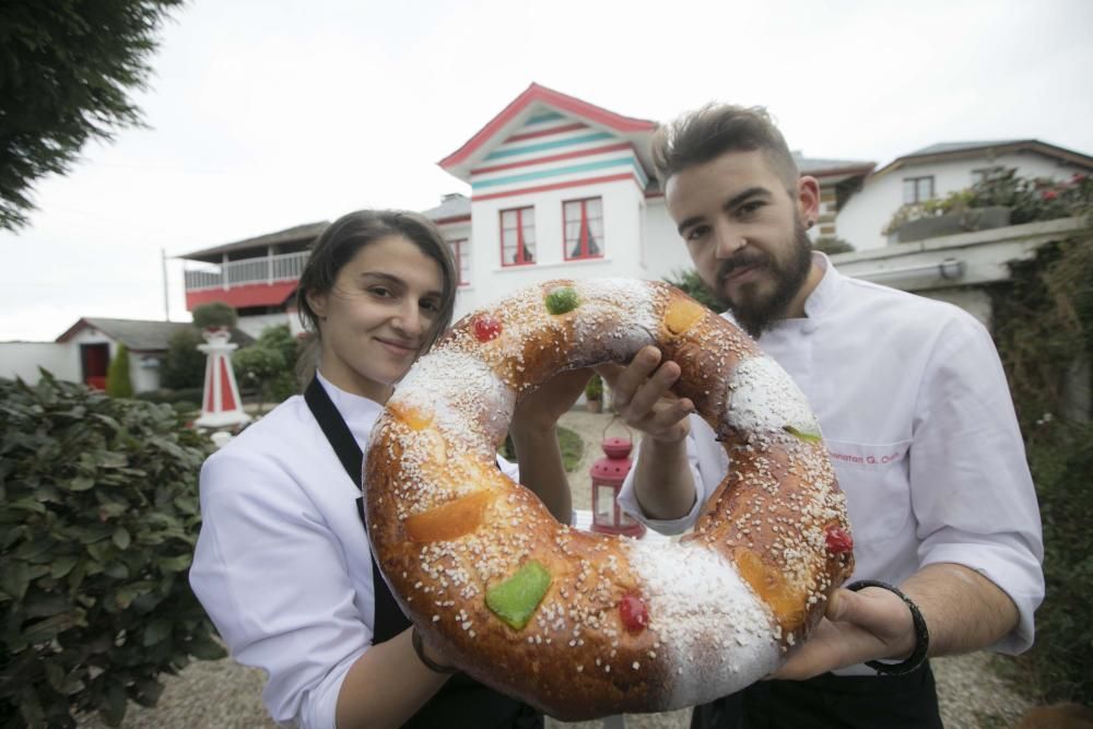 Así se elabora el roscón de Reyes en Busto