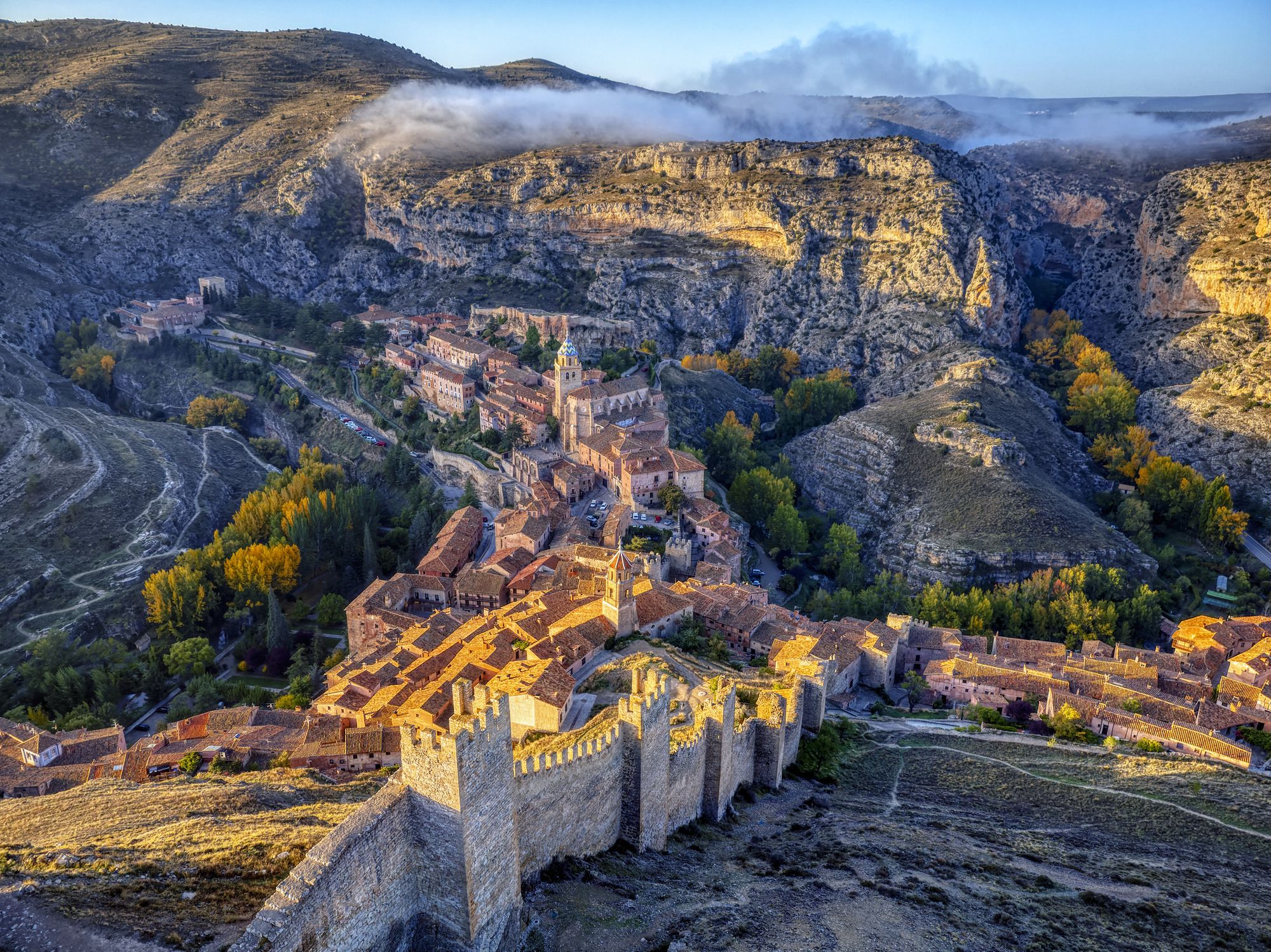 Vista aérea de Albarracín y sus alrededores