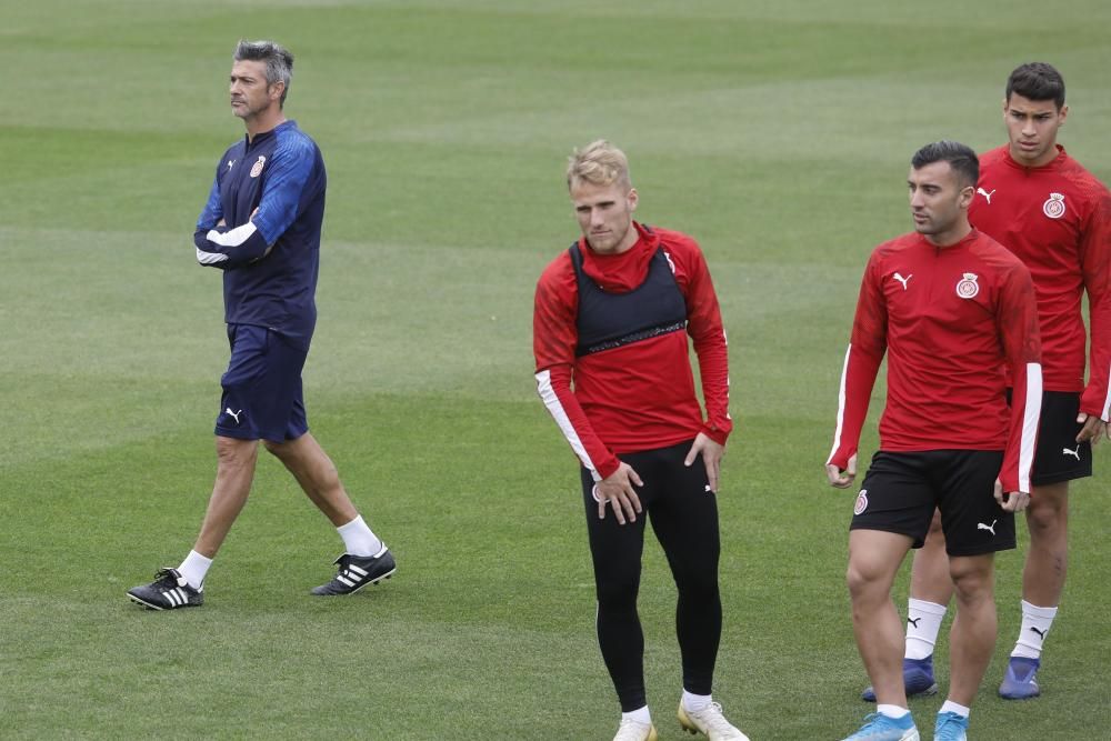 Entrenament del Girona FC a La Vinya