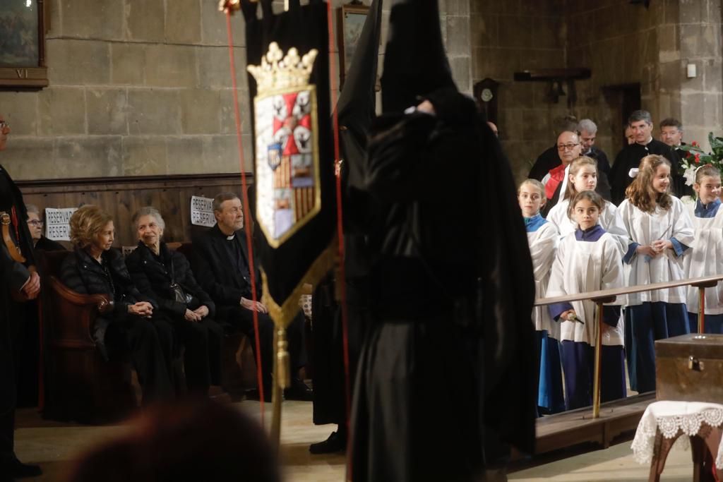 Jueves Santo en Palma: La Reina Sofía espera en la Sang la salida del Crist