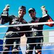 Jorge Martín y Marco Bezzecchi, en el podio del GP de Brasil