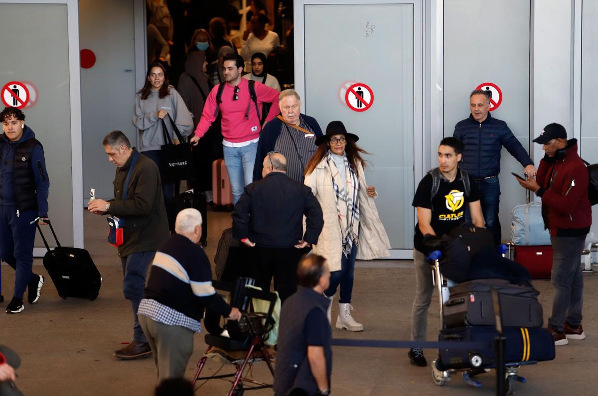 Movimiento de pasajeros en el aeropuerto de Málaga el 23 de diciembre.