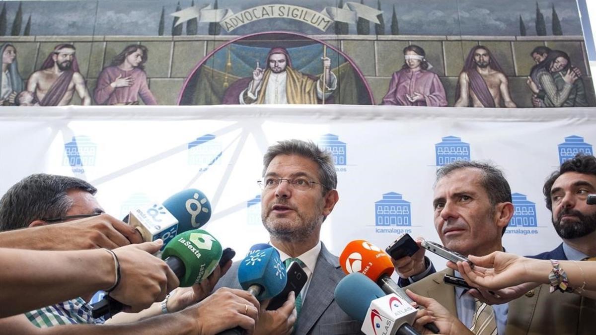 El ministro de Justicia en funciones, Rafael Catalá, en una fotografía reciente en un acto en Málaga