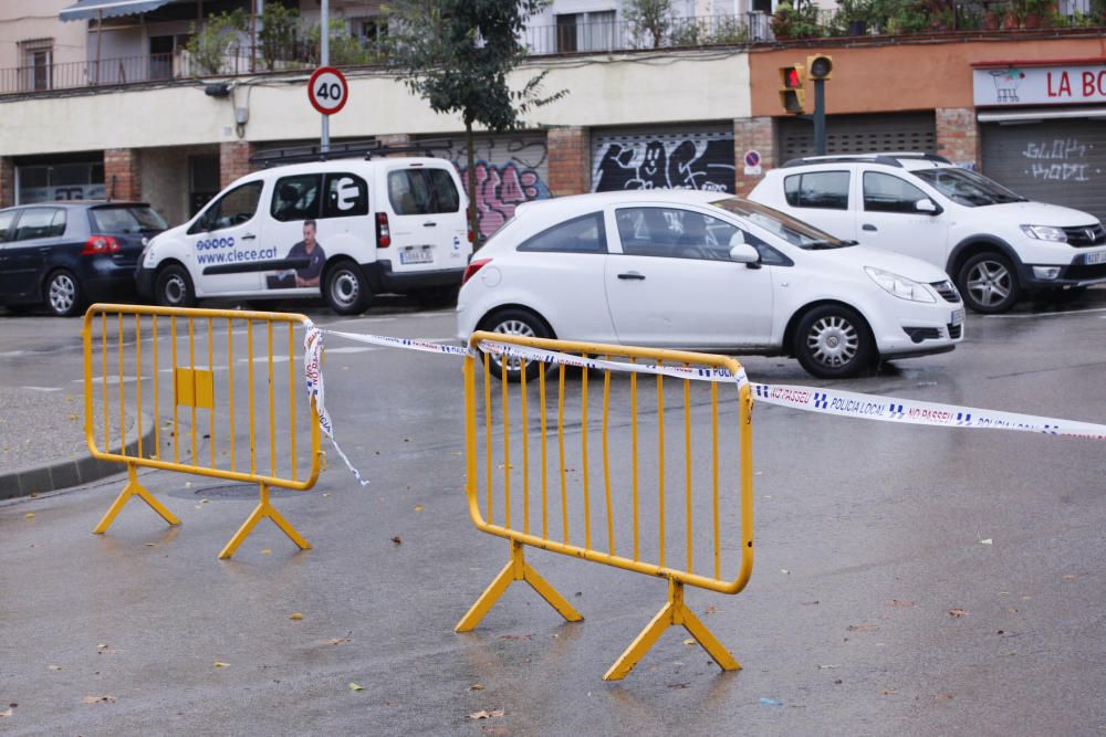 Efectes de la pluja a la ciutat de Girona