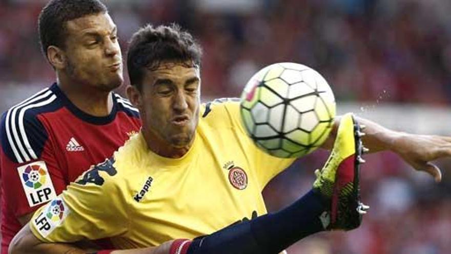 Imagen del partido entre el Osasuna y el Girona.