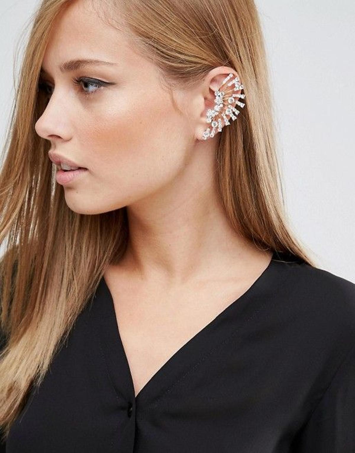 Ear cuff con brillantes