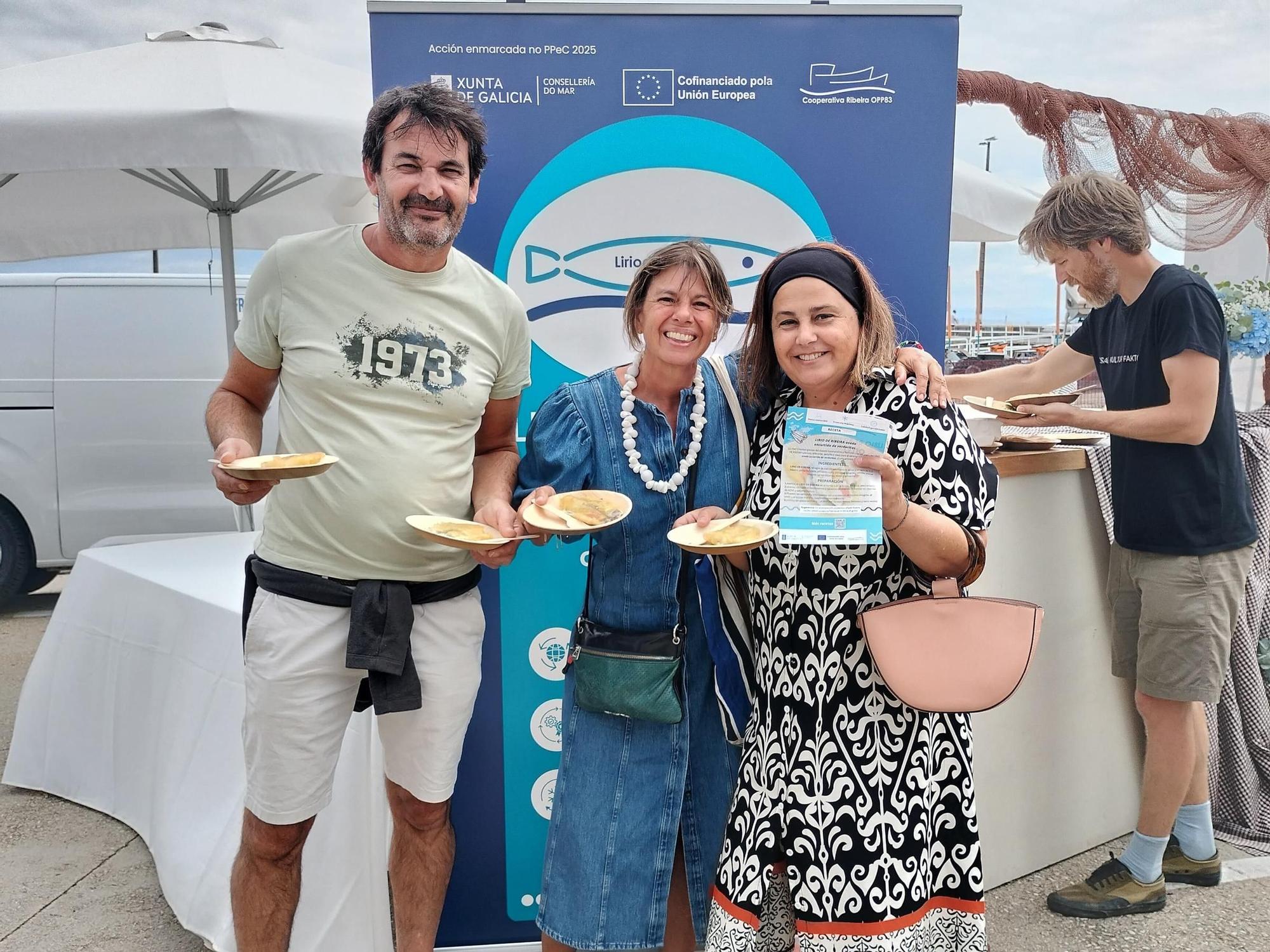 Degustación de Lirio de Ribeira en el encuentro Culturmar.