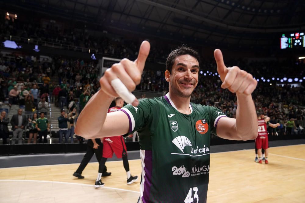 Victoria del Unicaja ante el Zaragoza en la Copa del Rey 2020.