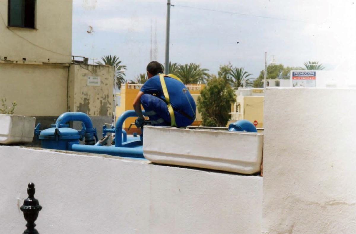 Foto tomada desde la terraza de la familia Hijano que evidencia la falta de intimidad.