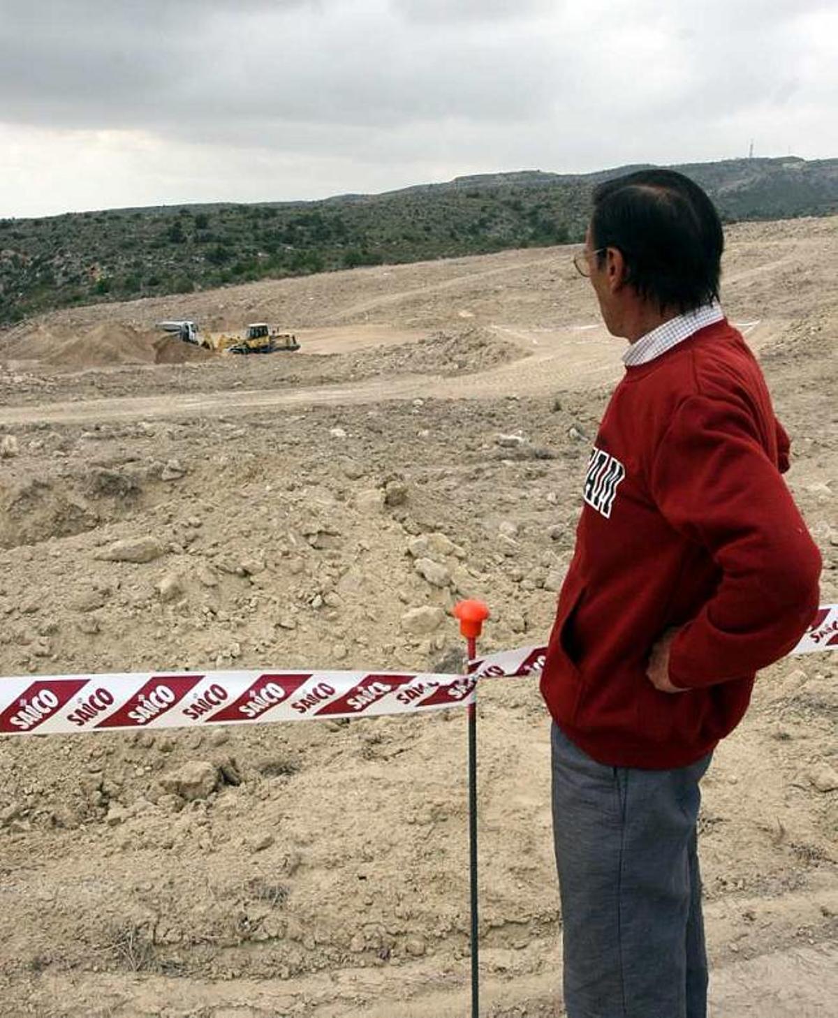 Obras en el embalse de la Cova del Planet, propiedad de San Enrique