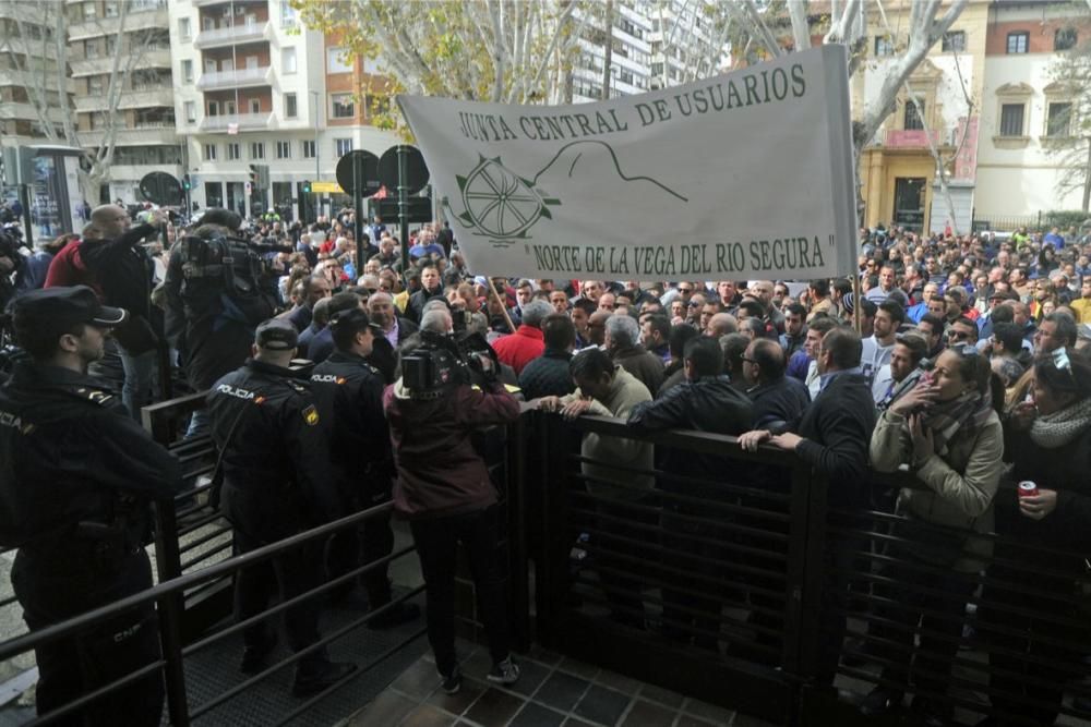 Manifestación en Murcia de los agricultores