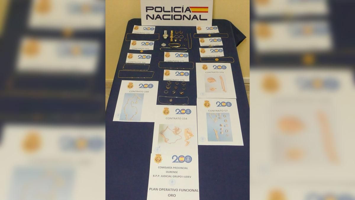 Joyas sustraídas por el empleado de la residencia.