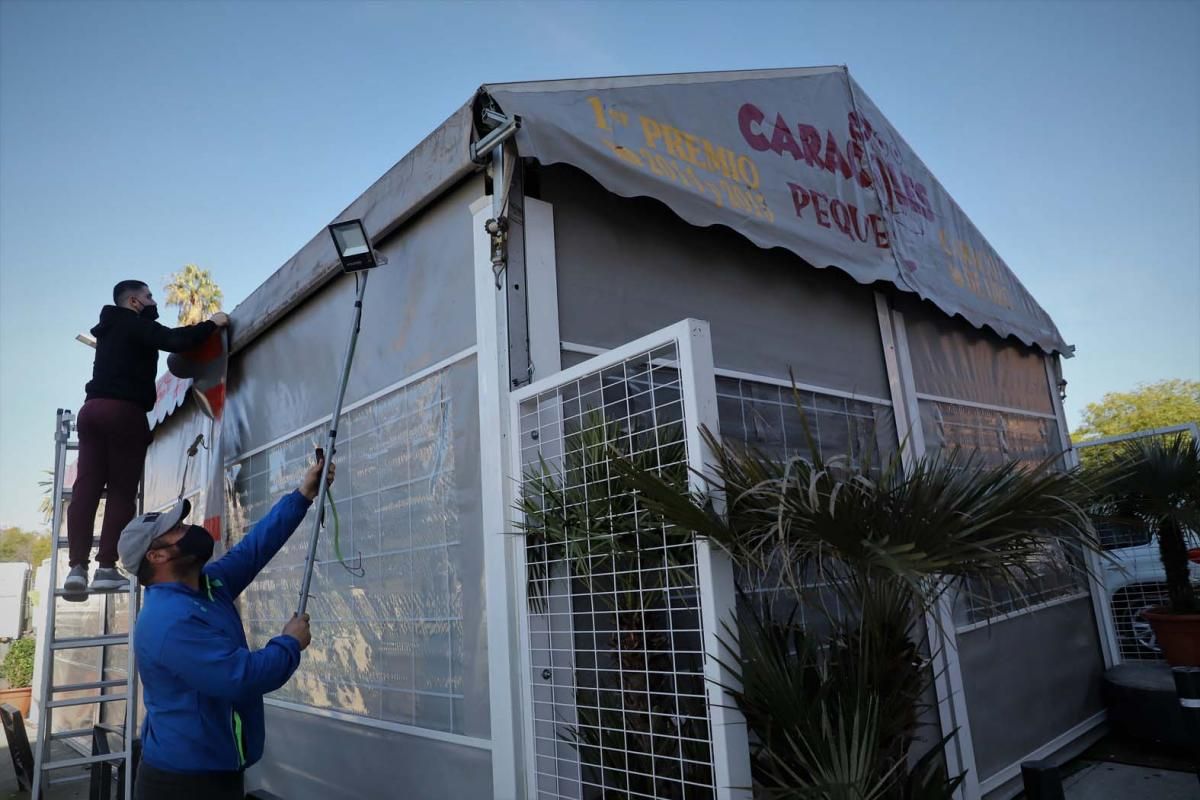 Arranca el montaje de puestos de caracoles