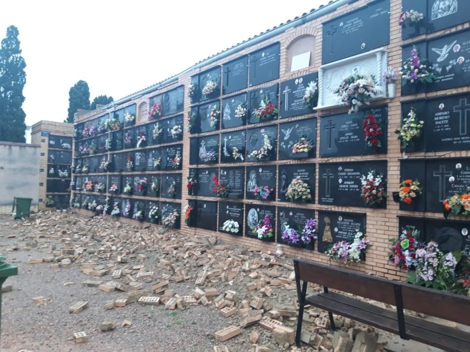 Derrumbe en el cementerio de Burjassot.