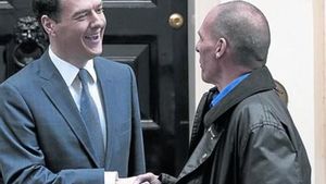 Osborne amb Varufakis, a Londres.