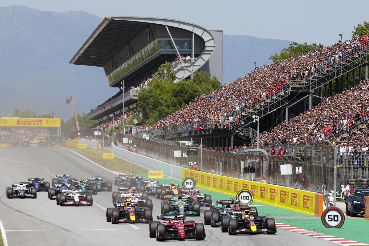 Salida del GP de España en el Circuit de Barcelona-Catalunya en Montmeló