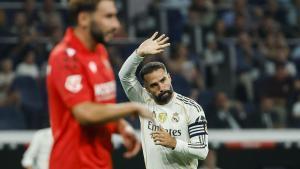 Dani Carvajal, en un partido con el Real Madrid
