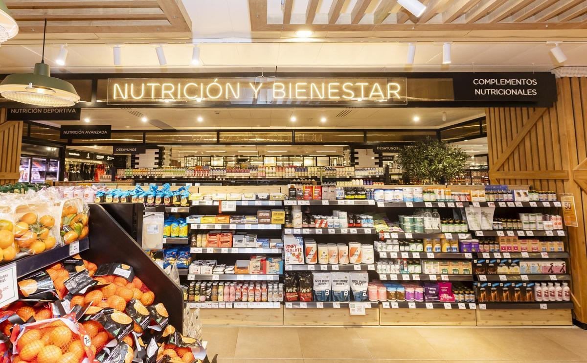 El área de nutrición y bienestar se ha rediseñado y ampliado para dar respuesta a las nuevas tendencias de alimentación.