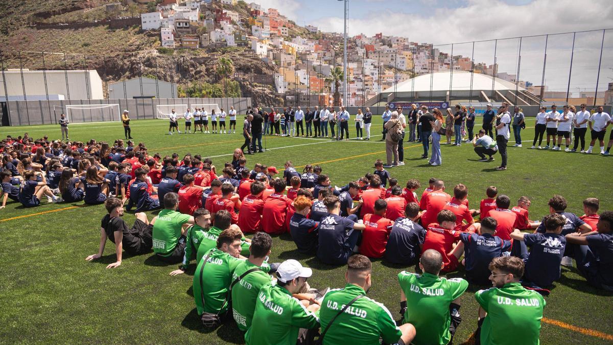 El campo de fútbol de La Salud, uno de los últimos objeto de una importante mejora.