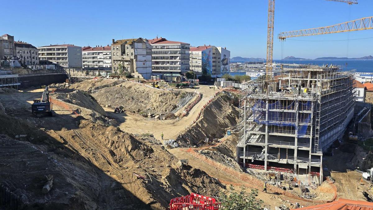 Obras en el Barrio do Cura.