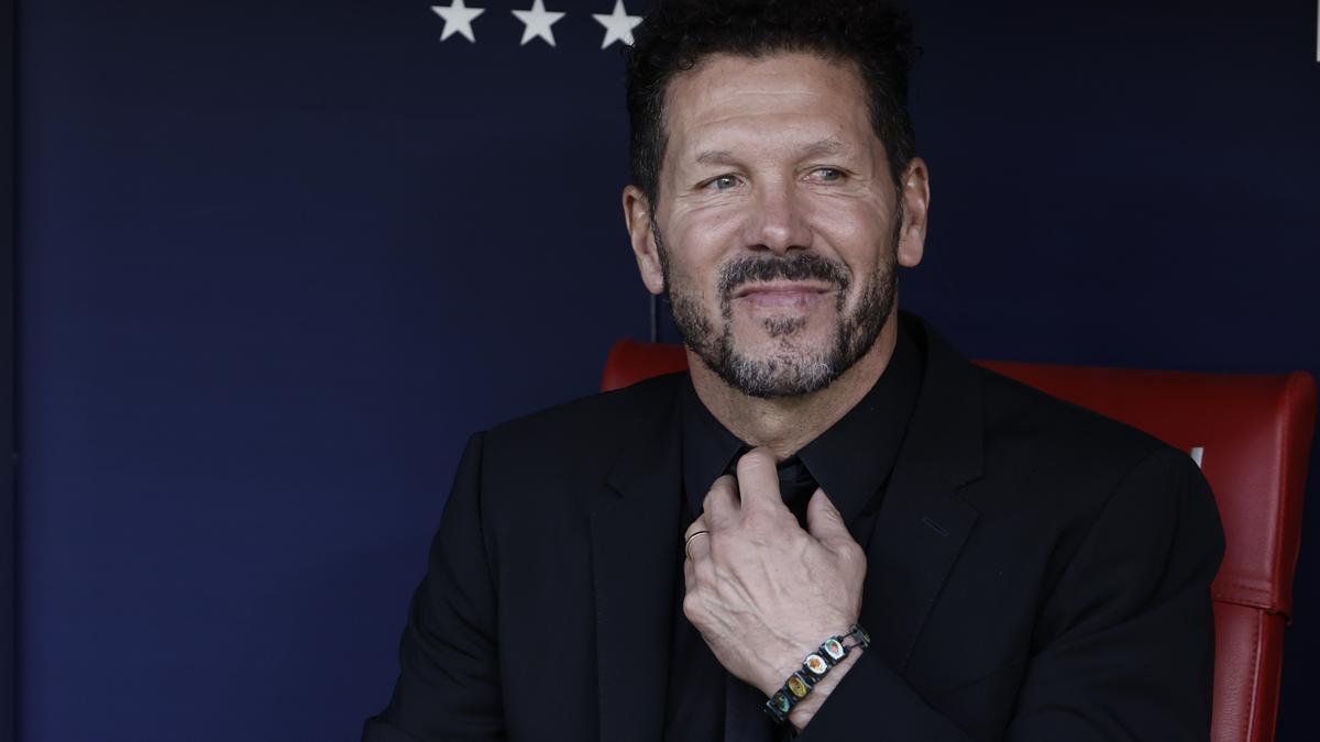 Diego Pablo Simeone durante un Atlético de Madrid - Real Sociedad.