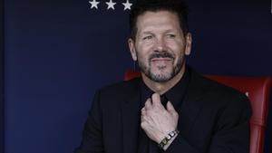 Diego Pablo Simeone durante un Atlético de Madrid - Real Sociedad.