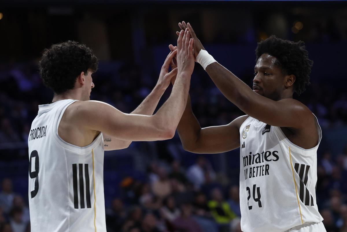 99-78. Procida reclama su sitio en otra victoria del Real Madrid en casa